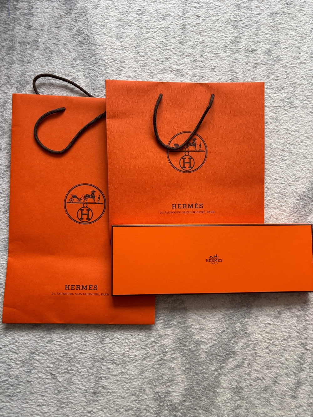 Hermes shopping bags & tie box